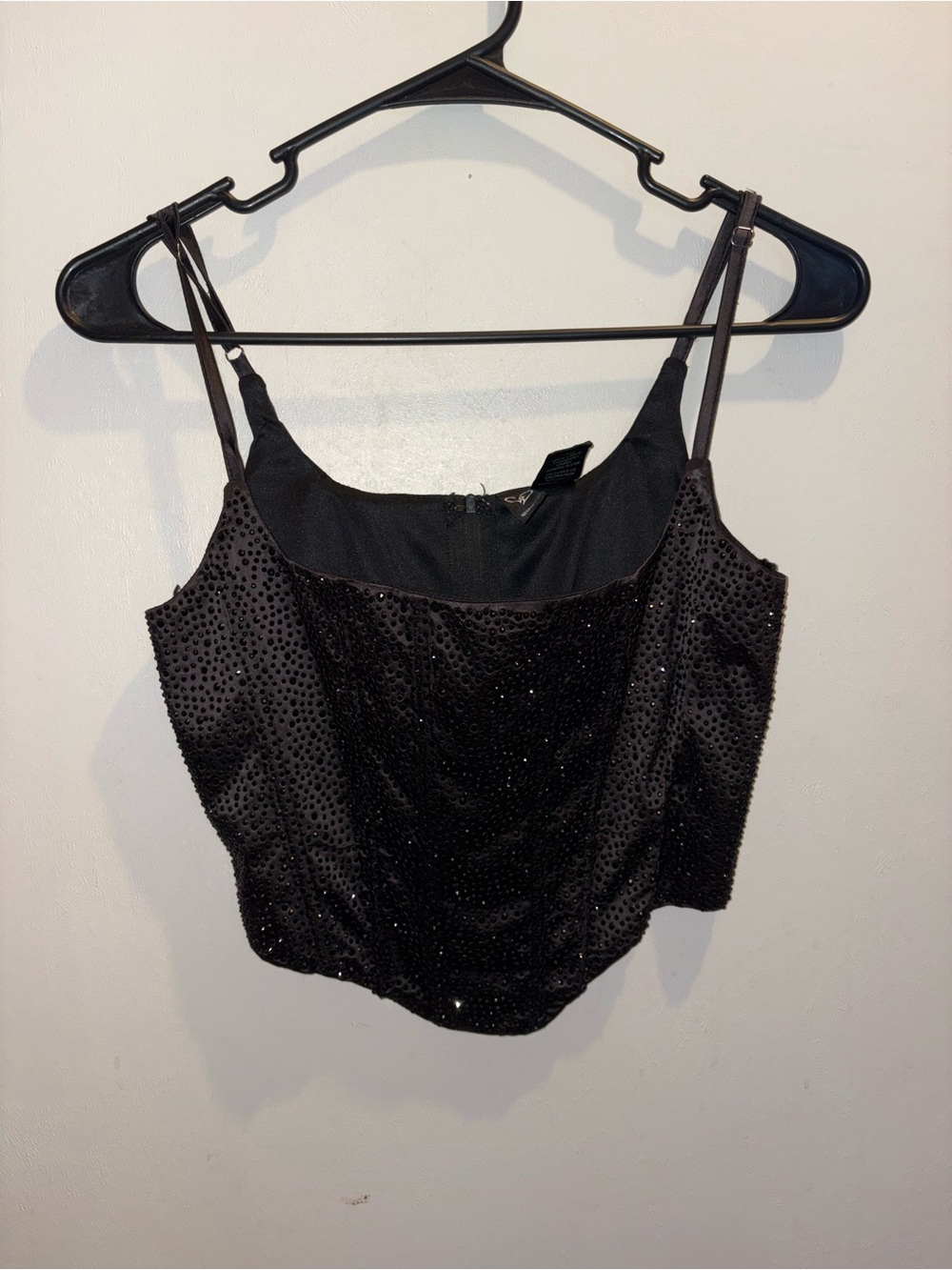 Windsor Black Sequin Spaghetti Strap Camisole